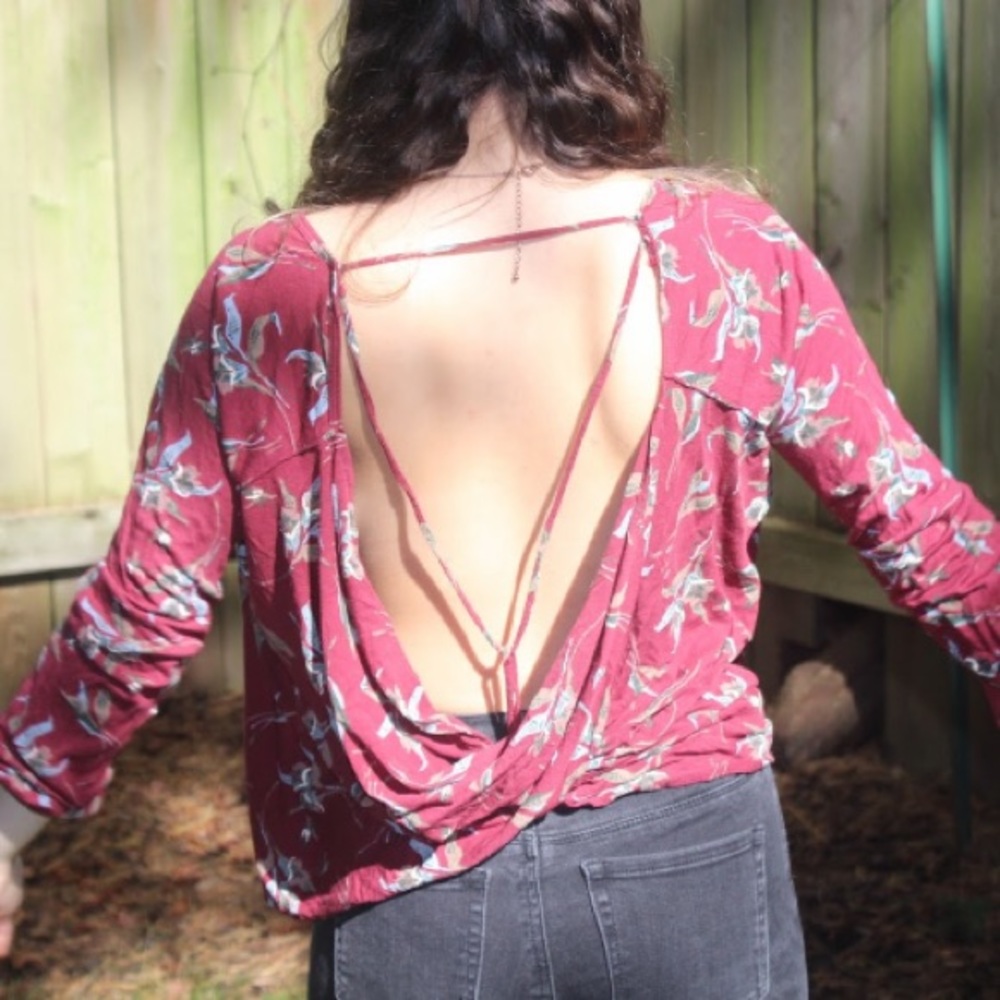 Free People Open Back Women’s Long Sleeve Small